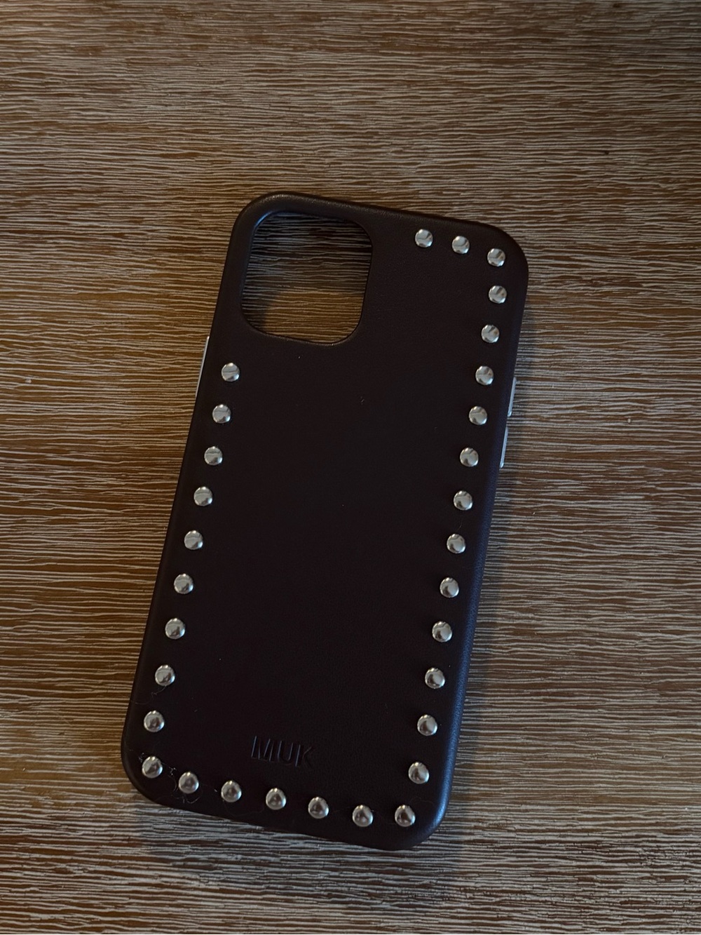 Dark Brown Studded Phone Case by - Protective Fashion Cover